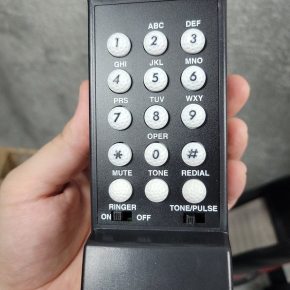 Vintage Bondwell Black/Red Golf Bag Desk Telephone~c. 1989~Open Box! - Picture 11 of 16